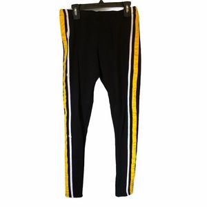 H&M Divided Sidestripe Black Leggings Sz M